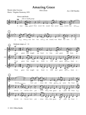 Amazing Grace (SSA)