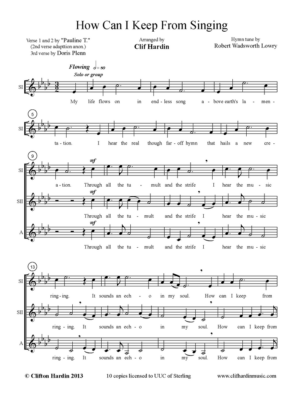How Can I Keep From Singing (SSA)